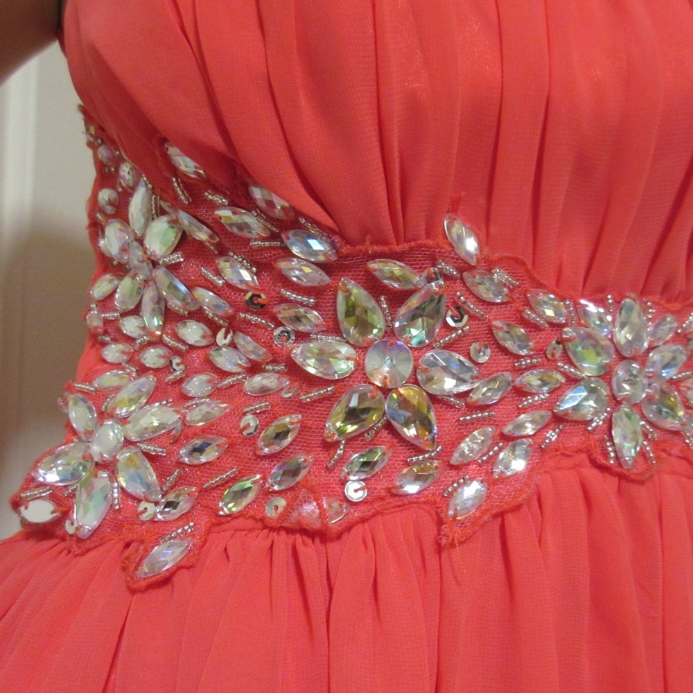 B DARLIN New Sleeveless Fit And Flare Dress Gown S - Picture 6 of 8
